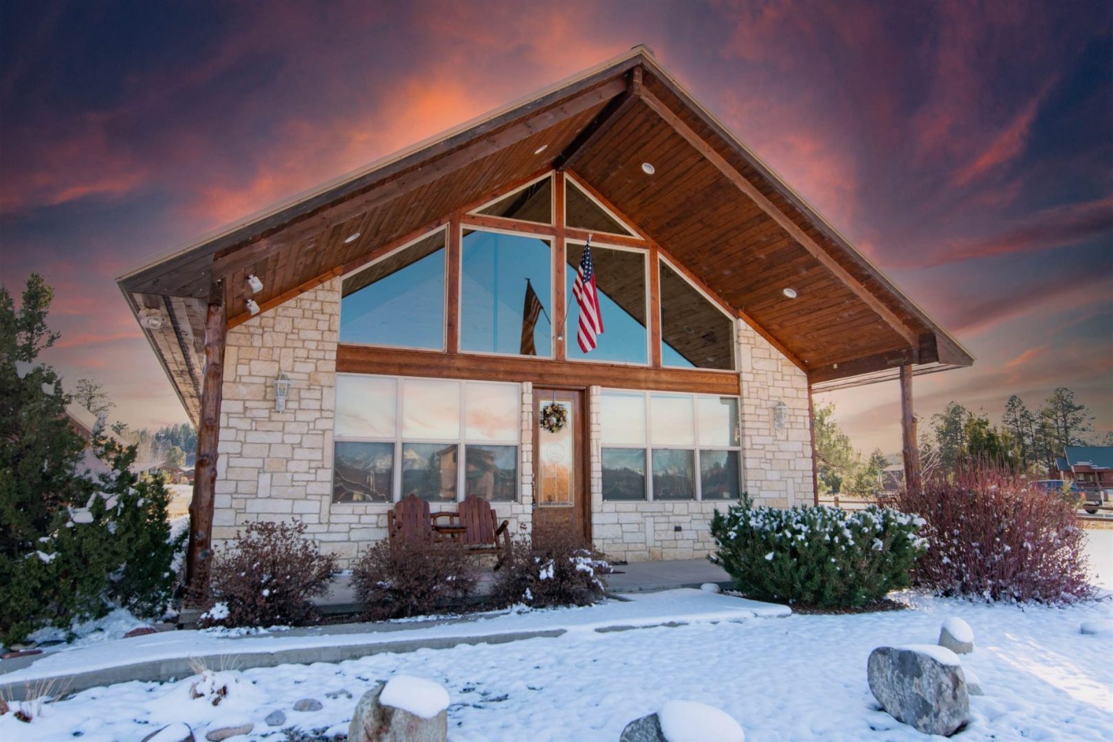 A beautiful house along with an outside view