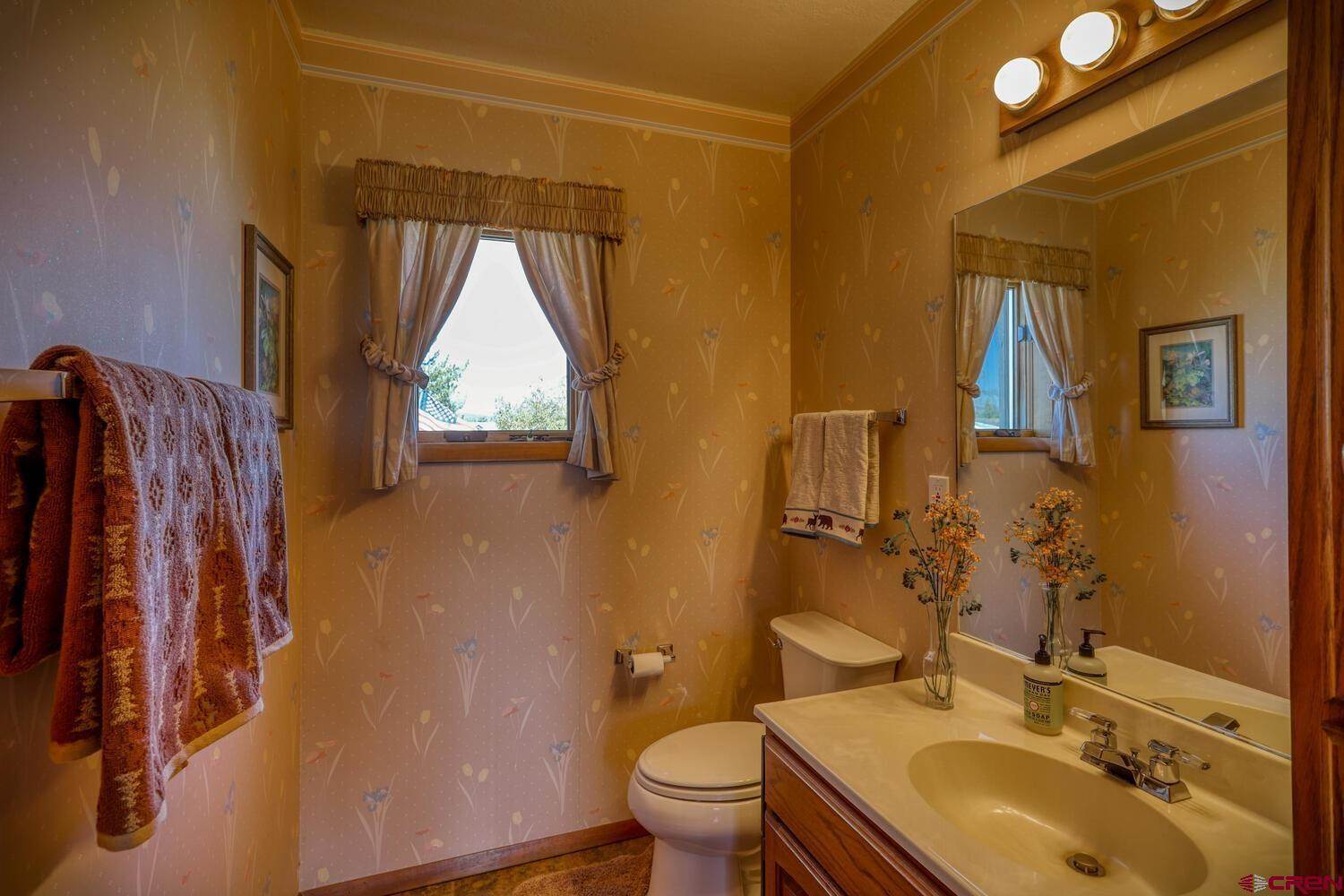 A window inside a bathroom of a house