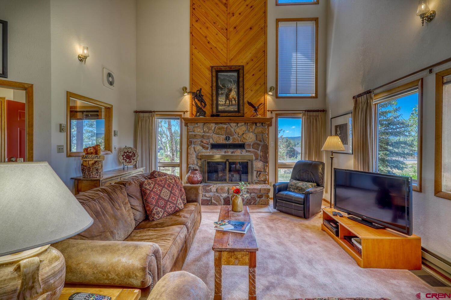 Beautiful interior of a house with a television