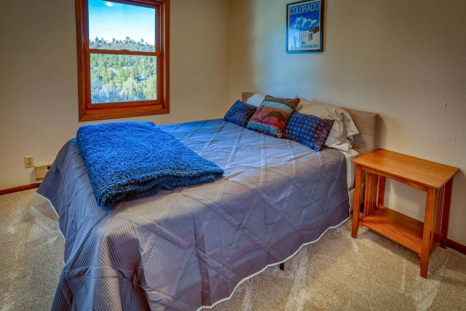 Bedroom along with some bedsheet